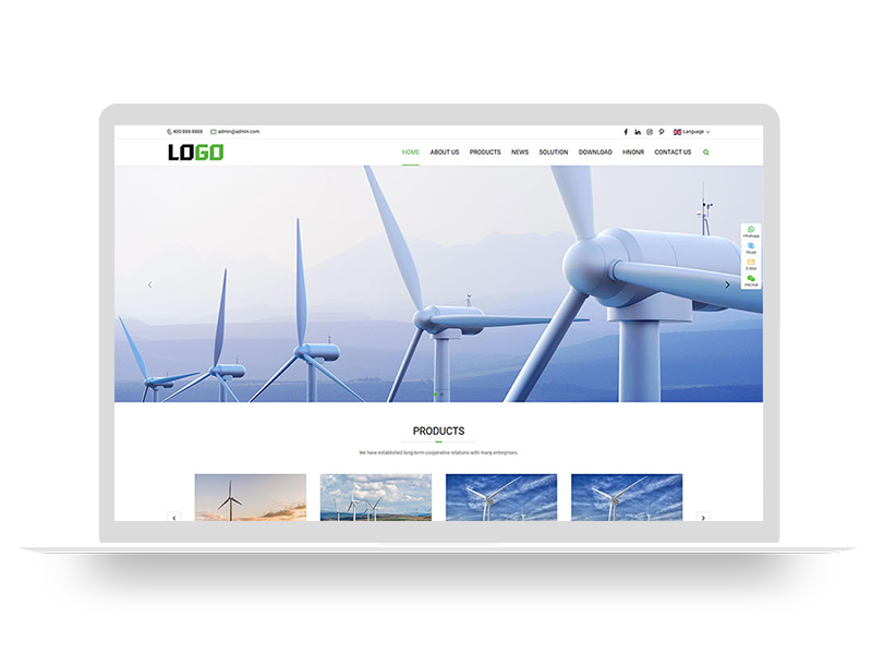 (自适应手机端)通用外贸网站模板 中英文网站源码 - 带三级子栏目