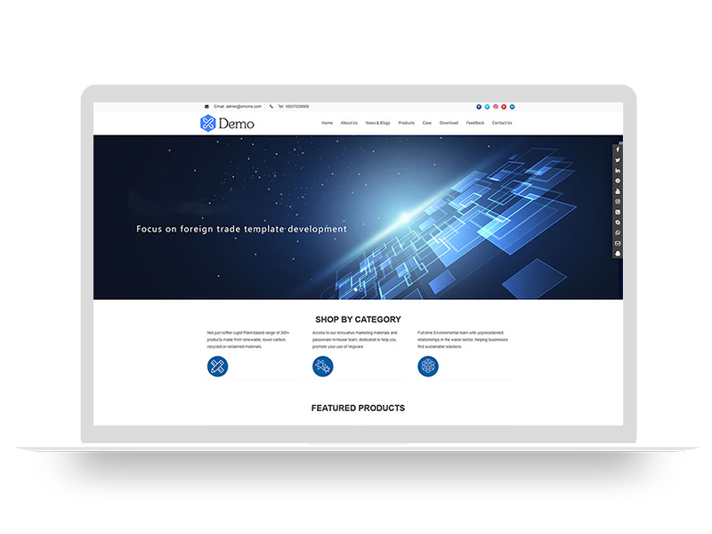 纯英文响应式电子元件科技五金类PBOOTCMS网站模板源码(自适应手机端)