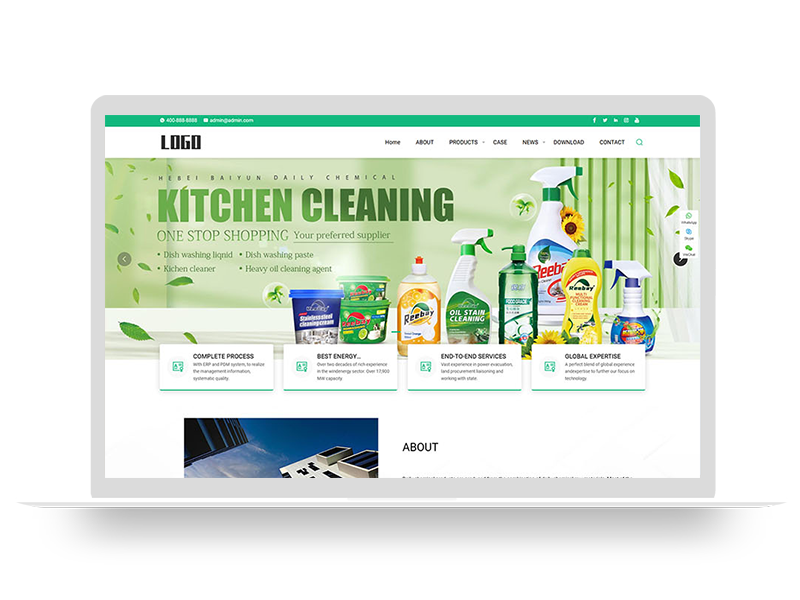 (自适应手机端)英文外贸网站模板 日用百货网站源码下载