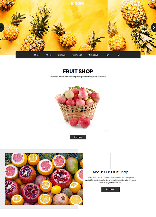 水果商店响应式网站模板